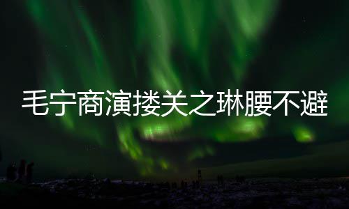 毛宁搂关避嫌避腰不 女之琳商演程躲方全
